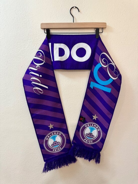 Accessories - Orlando Pride 10 Years of Pride Ruffneck Soccer Scarf Purple NWSL